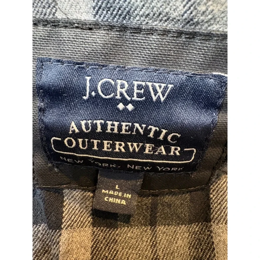 J.Crew Hayes Black Waxed Coated Cotton Thinsulate Field Jacket Mens L E3828